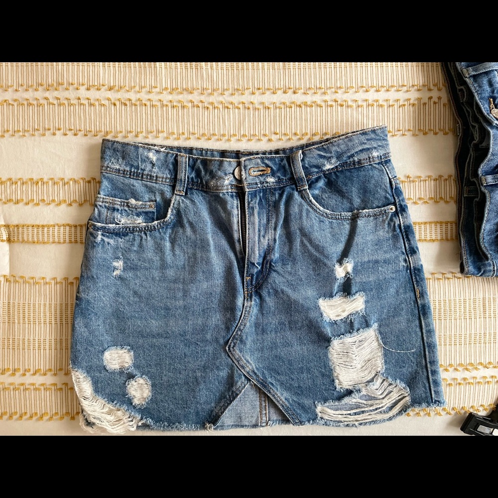 Zara denim skirt